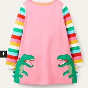 Fun Appliqué TunicPink Lemonade Dinosaur